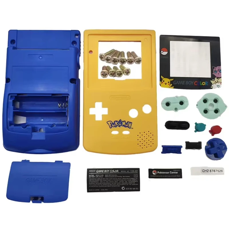 حافظة GBC Gameboy بديلة اللون، حافظة ملونة صفراء، حافظة GBC Pokemon Pikachu