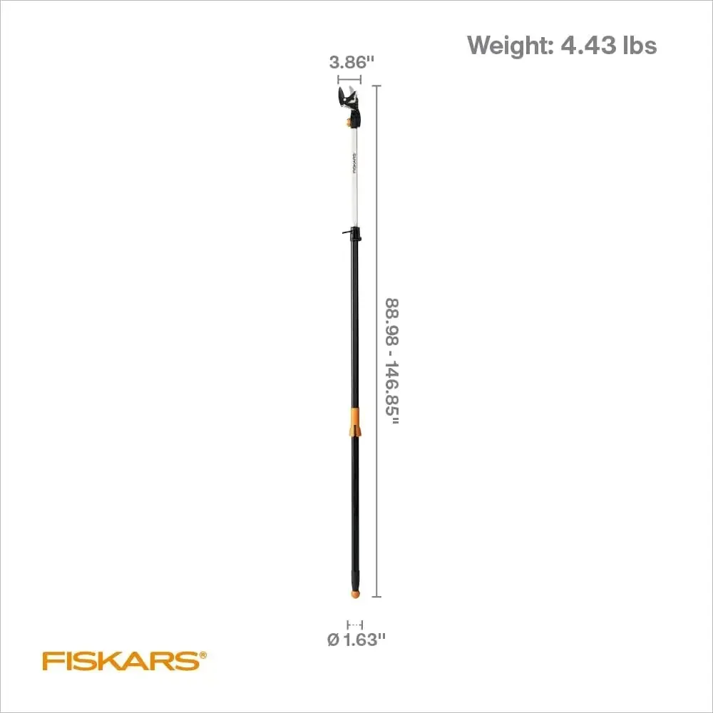 Imagem -02 - Fiskars-pruner Árvore Extensível e Pole Saw Pole Saw Cabeça Giratória Poda Stik Modelo Extensível em Extensível 7912 Pés 15 em