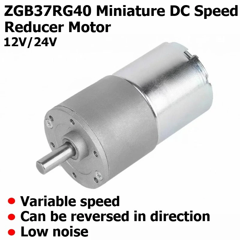 

Миниатюрный мотор-редуктор постоянного тока ZGB37RG40, способный к вращению вперед и назад, с регулировкой скорости.