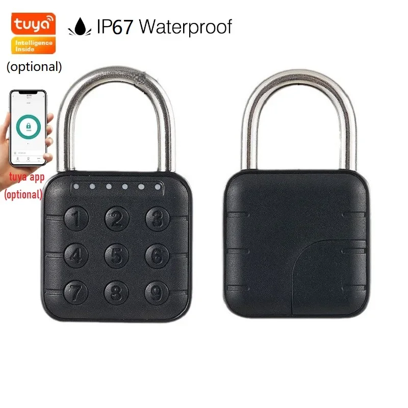 EGFirtor Tuya maison intelligente biométrique numérique cadenas IP67 étanche serrure de porte intelligente serrure d'armoire salle de sport armoire porte mot de passe serrure