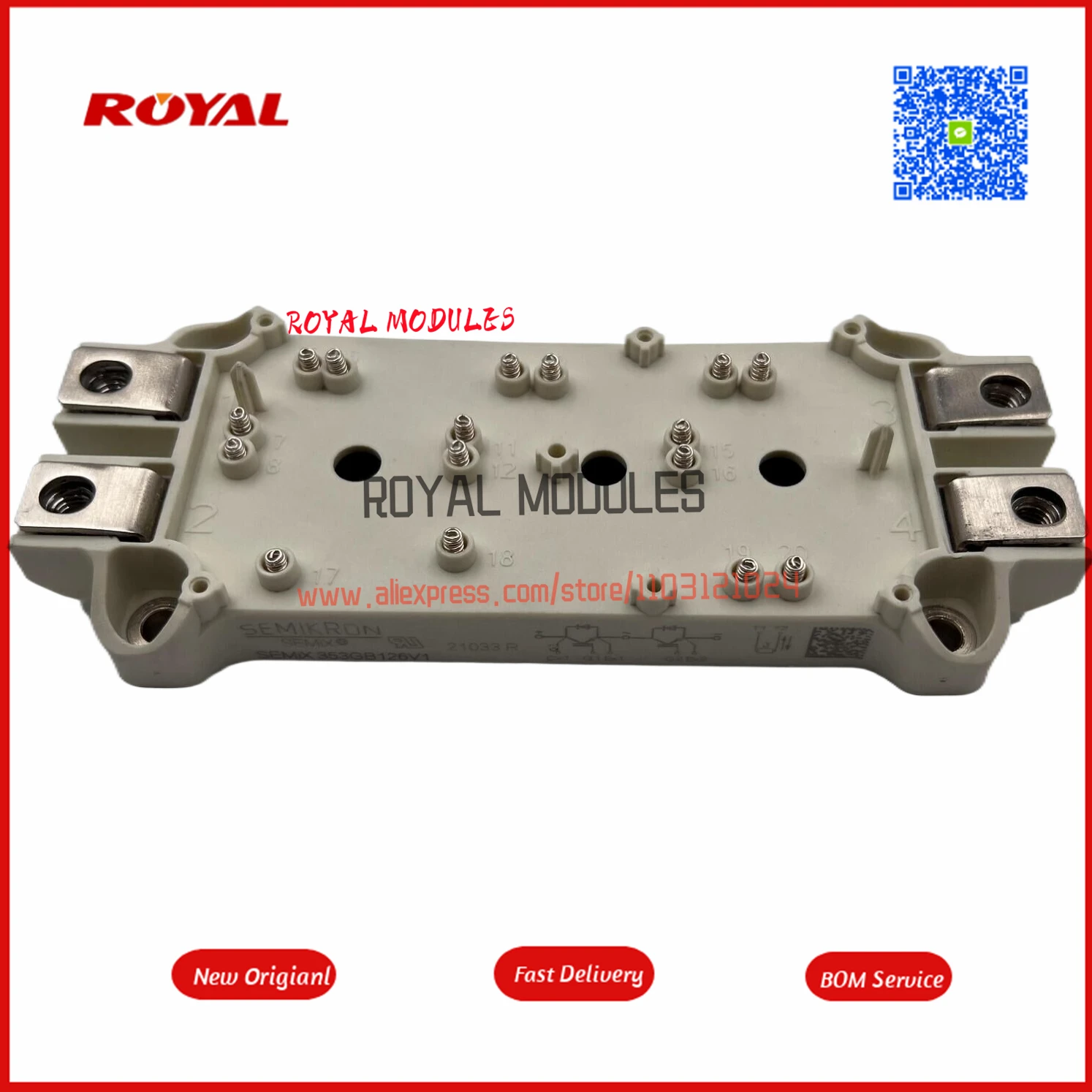 Módulo SEMIX353GB126V1 IGBT, Novo