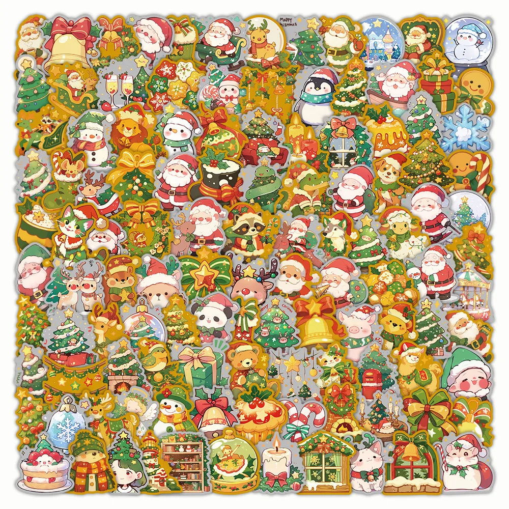 

204 Pieces Christmas Stickers (A+B+C+D Assortment) - Festive Decor for DIY, Gifts & Scrapbooks Anime Worlds Store
