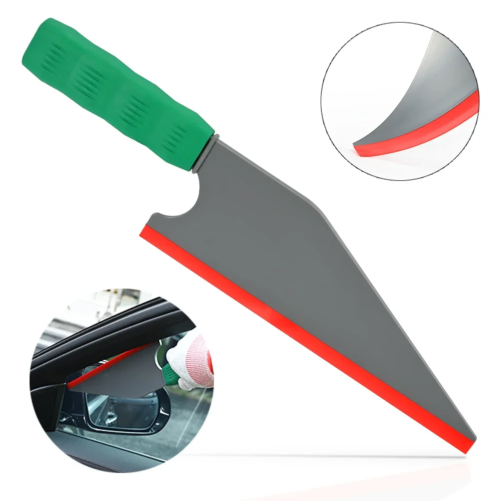 

EHDIS Car Window Glass Squeegee Soft Rubber Edge Vinyl Wrap Tinting Scraper Water Wiper Snow Removal House Cleaning Brush Tool