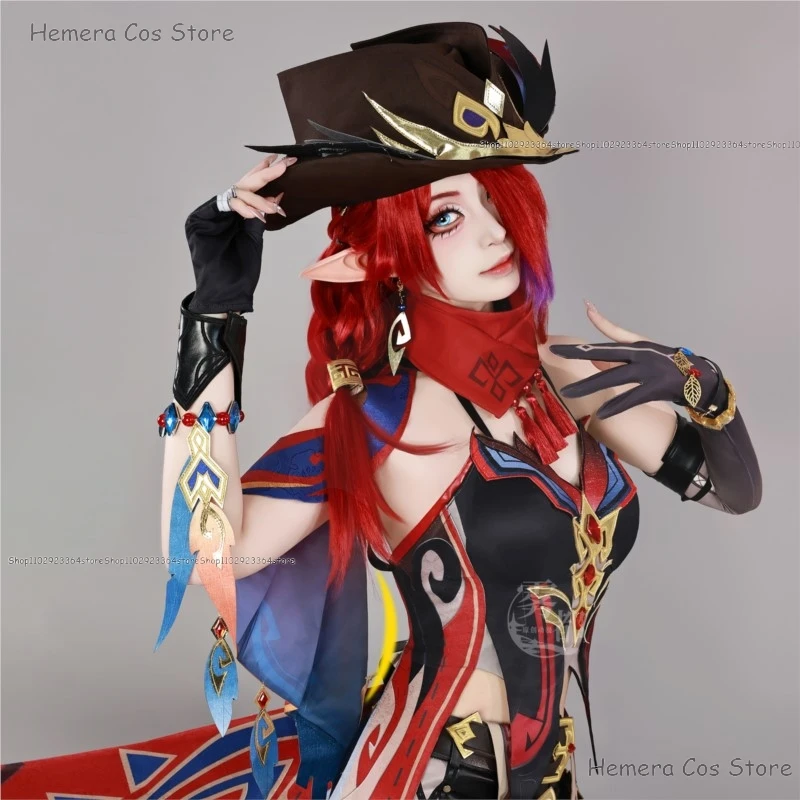 Genshin Impact Game Flower-Feather Clan Natlan Chasca Cosplay Costume Wig New Halloween Party Cos Woman Accommodator Tlalocan