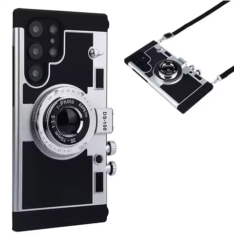 Emily in Paris Camera Design Case for Samsung Galaxy S21 S22 Plus S23 S24 S25 Ultra S25Ultra S 25 S25+ Phone Cover with Lanyard