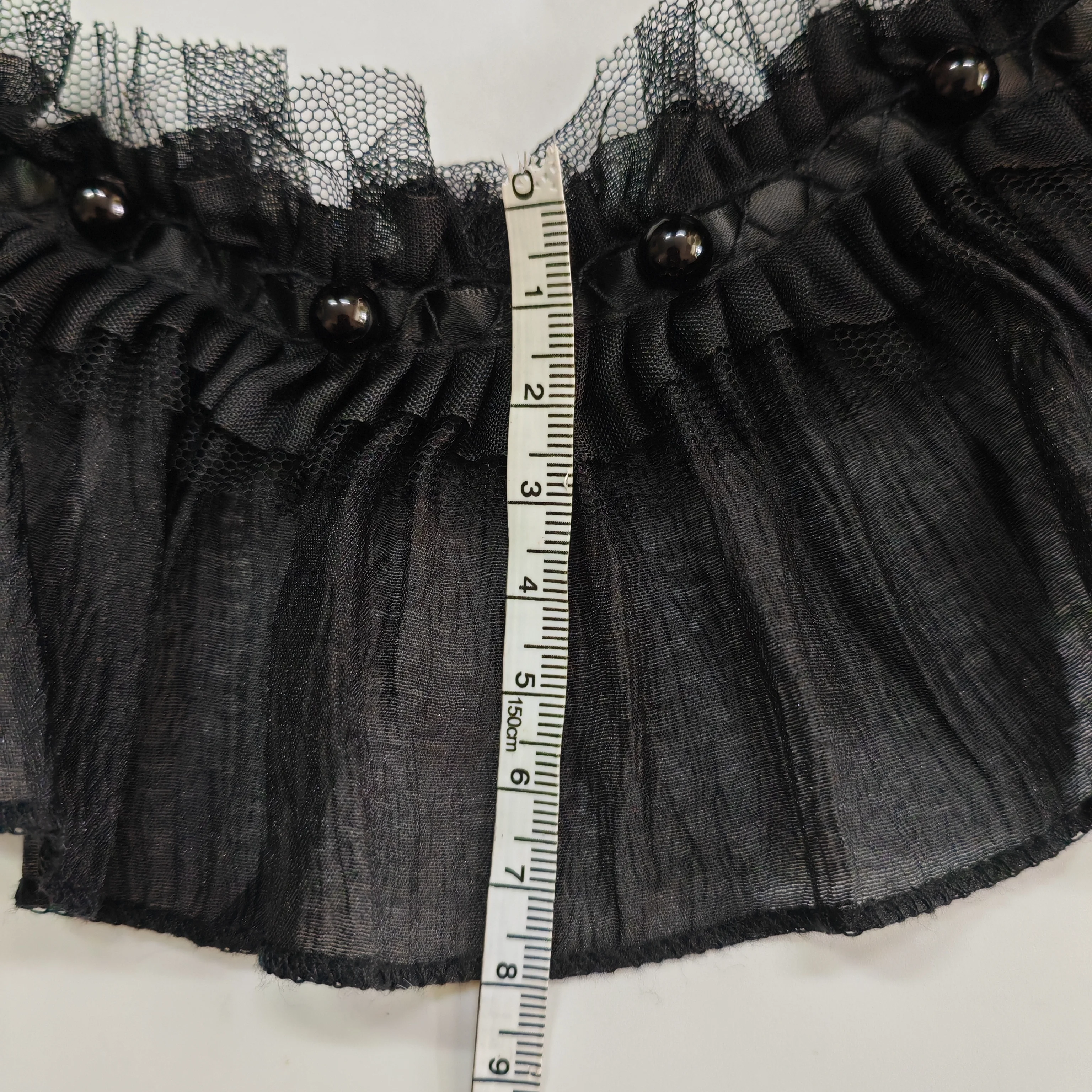 1 jard czarnej marszczonej kor – Lace Ribbon Trim recenzja i cena