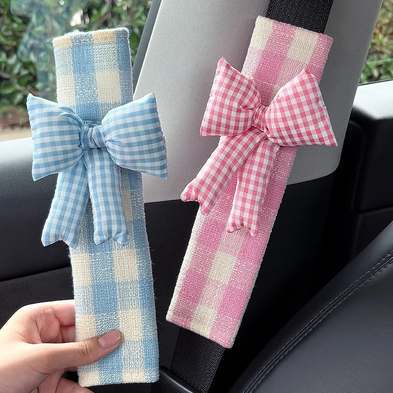 Seat Seat Belt Shoulder Strap Covers Adjustable Car Safety Belt Protector Pad Cover Decoration Car Interior Accessories