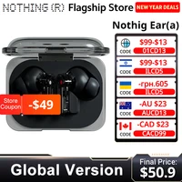 Versión global Nothing Ear (a) Auricular Bluetooth 45dB Cancelación activa de ruido ANC Dinámica 42,5 horas de escucha Diseño de moda