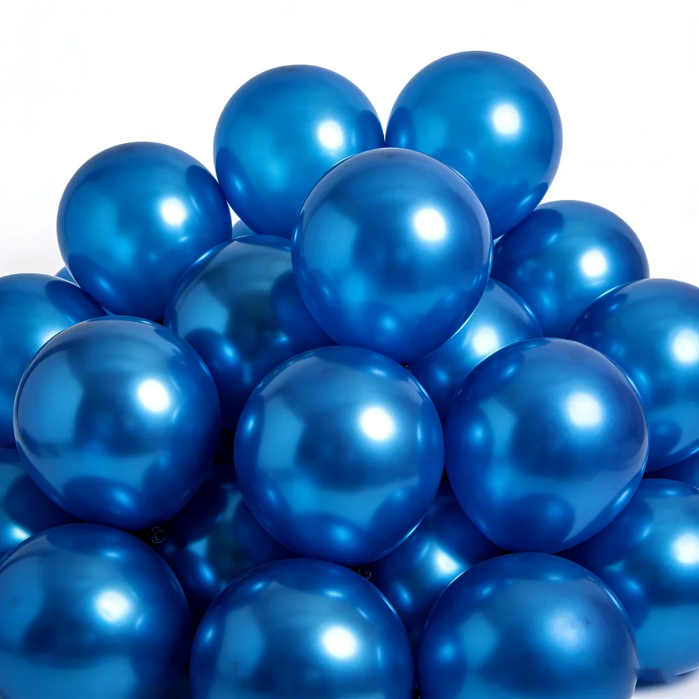 50 Stück 5–12 Zoll Chrom-Metallic-Luftballons, alles Gute zum Geburtstag, Valentinstag, Neujahr, Jahrestag, Hochzeit, Geburtstag, Party-Dekorationen