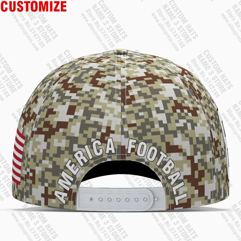 American Baseball Caps Camo Free Custom Name Number Team Football Jackson Usa Hats Travel Lamar Us Game 8 United States Headgear image 4