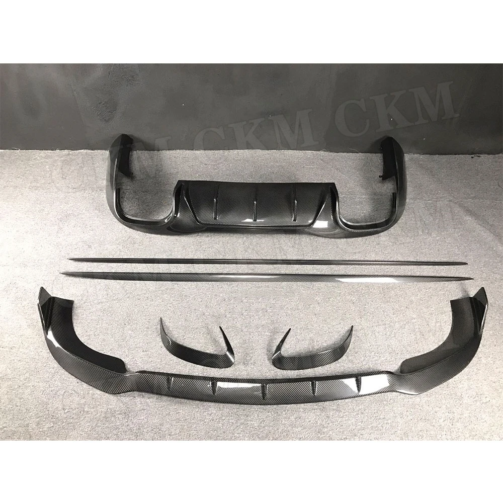 Dry Carbon Fiber Front Lip Air Vent Trim Side Skirts Rear Bumper Diffuser Rear Spoiler For Benz AMG GT43 GT50 GT53 2019-2023