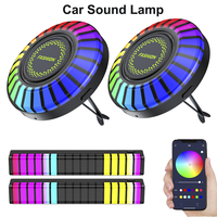 Car Music Rhythm Lamp Air Freshener RGB LED Strip Sound Control Voice Rhythm Atmosphere Light  256 Colors Option App Control