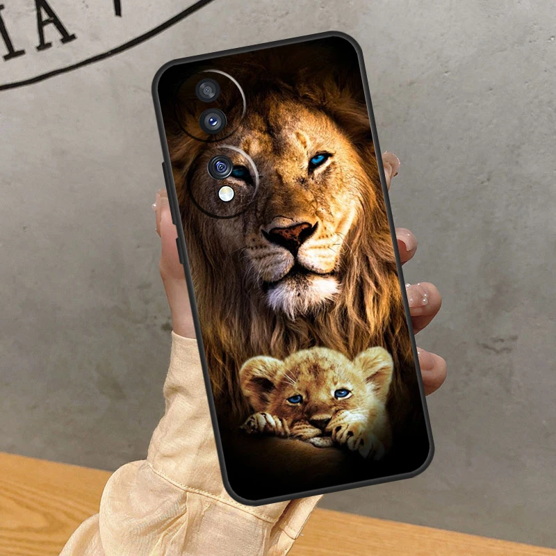 Lion Alpha Male Cub Case For Huawei P20 P30 P40 P50 Pro Lite Nova 5T P Smart 2021 Honor 50 70 X7 X8 X9 Cover