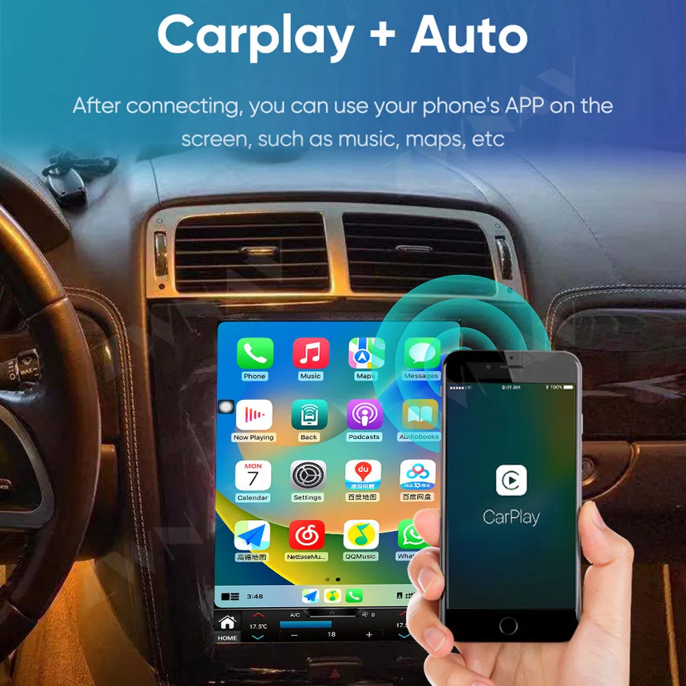 Écran vertical Android pour guitXK 12.1-2006, autoradio, lecteur de limitation, navigation GPS, stéréo automatique, unité principale Carplay, 2013 en effet