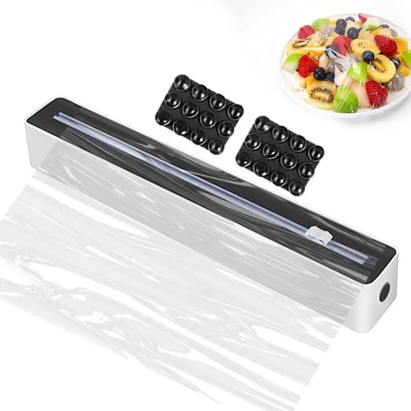 

Диспенсер для пищевой пленки, всасывающий диспенсер для пластиковой пленки с коробкой для хранения резаков, держатель для хранения эластичной пленки из алюминиевой фольги