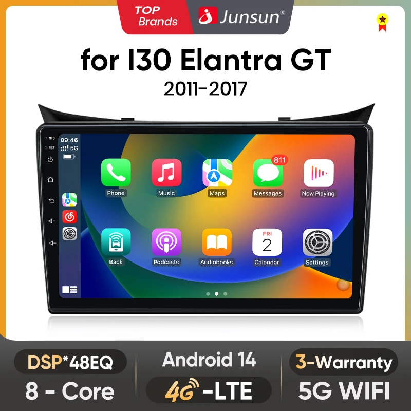 Junsun-مشغل سيارة لاسلكي لهيونداي ، راديو سيارة اندرويد ، أنظمة ذكية ، RDS ، DSP ، GPS ، FM ، BT ، SWC ، I30 ، Elantra GT ، من من-من Auto