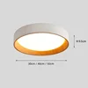 Luz de techo circular LED nórdica, sala de estar, comedor, balcón, dormitorio dual, decoración del hogar, accesorios de iluminación interior 4