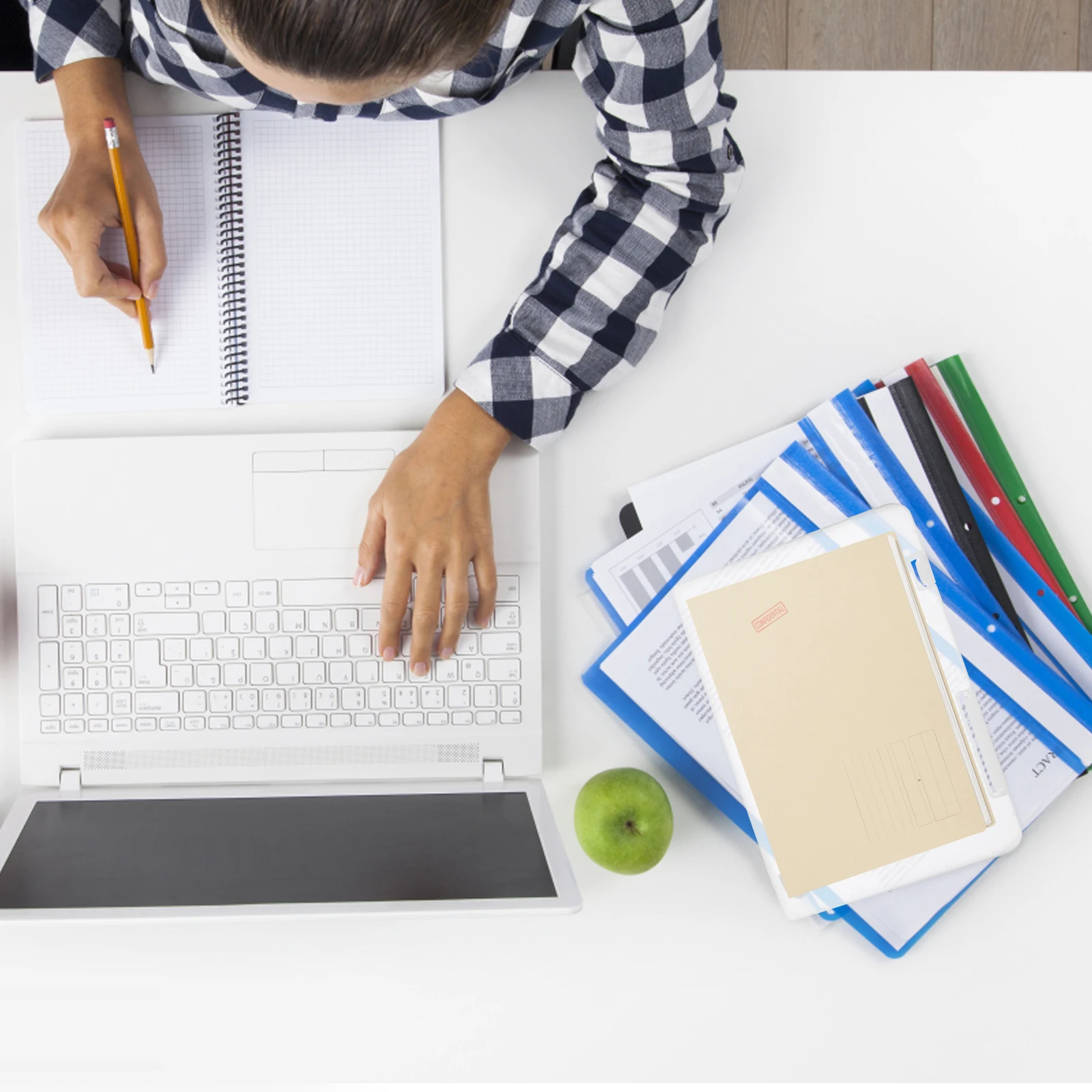 

5 Pcs Transparent Flat File Storage Box PP Document ganizer Dual Buckles Plastic Certificate Holder for Office Photos Cards Home