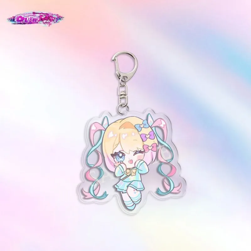 Anime KeyChain Women NEEDY GIRL OVERDOSE Key Chain for Men Rain Ame Key Ring Ame-chan Acrylic Pendant Cosplay Girls Gift Jewelry