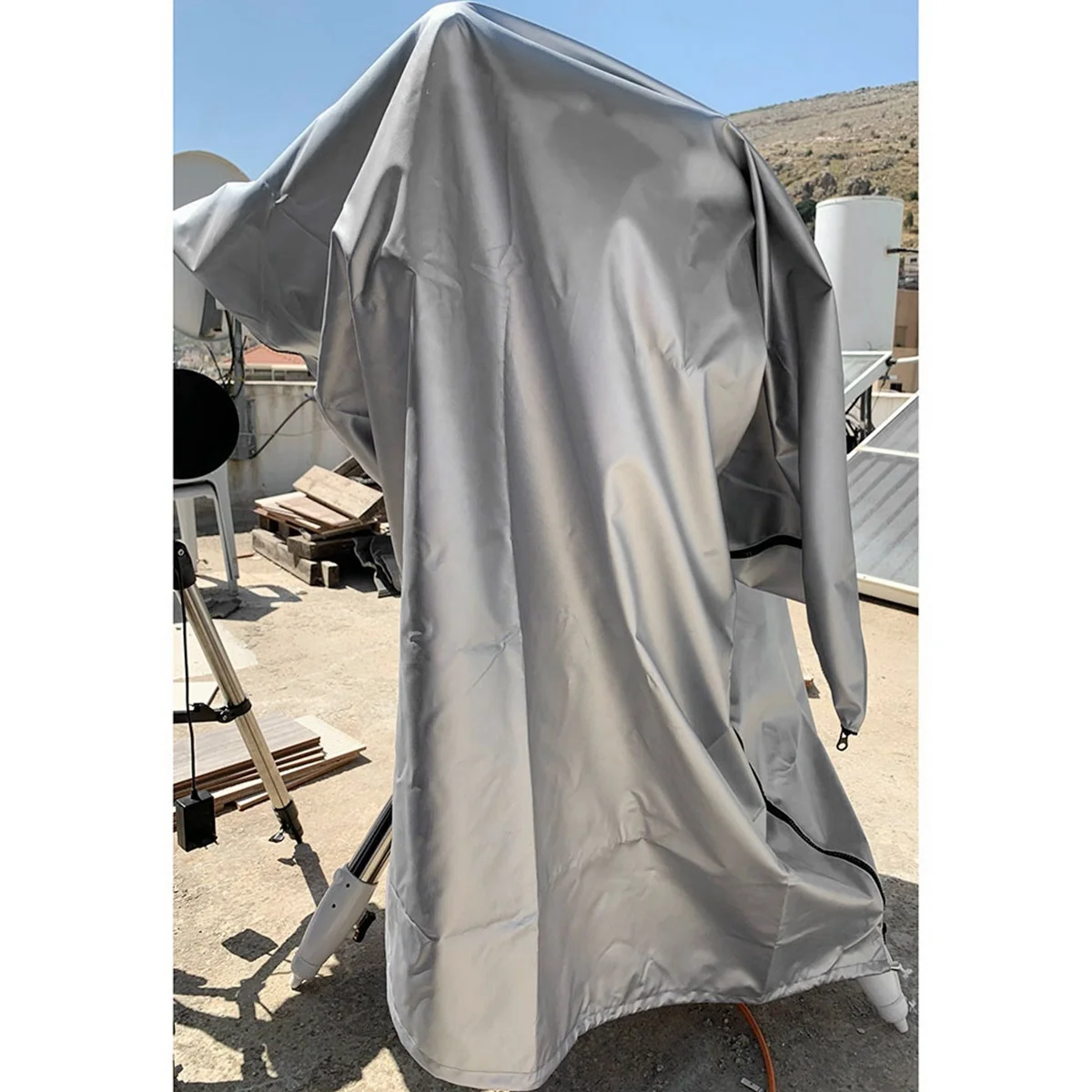 Teleskop penutup debu, teleskop astronomi luar ruangan perlindungan matahari anti-embun kerusakan CAHAYA Eclipse observasi Hood