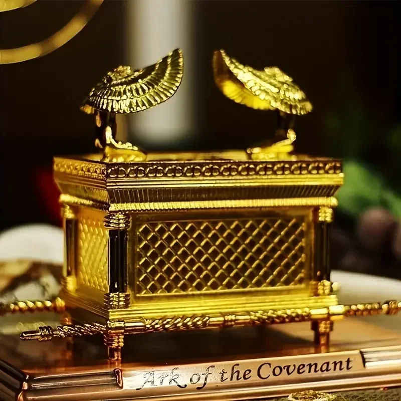 Ark of CovenantStatue Covenant Ark Gilded Copper Brackets Jerusalem Reproduction Jewish Statue Testimony Jewish Gift