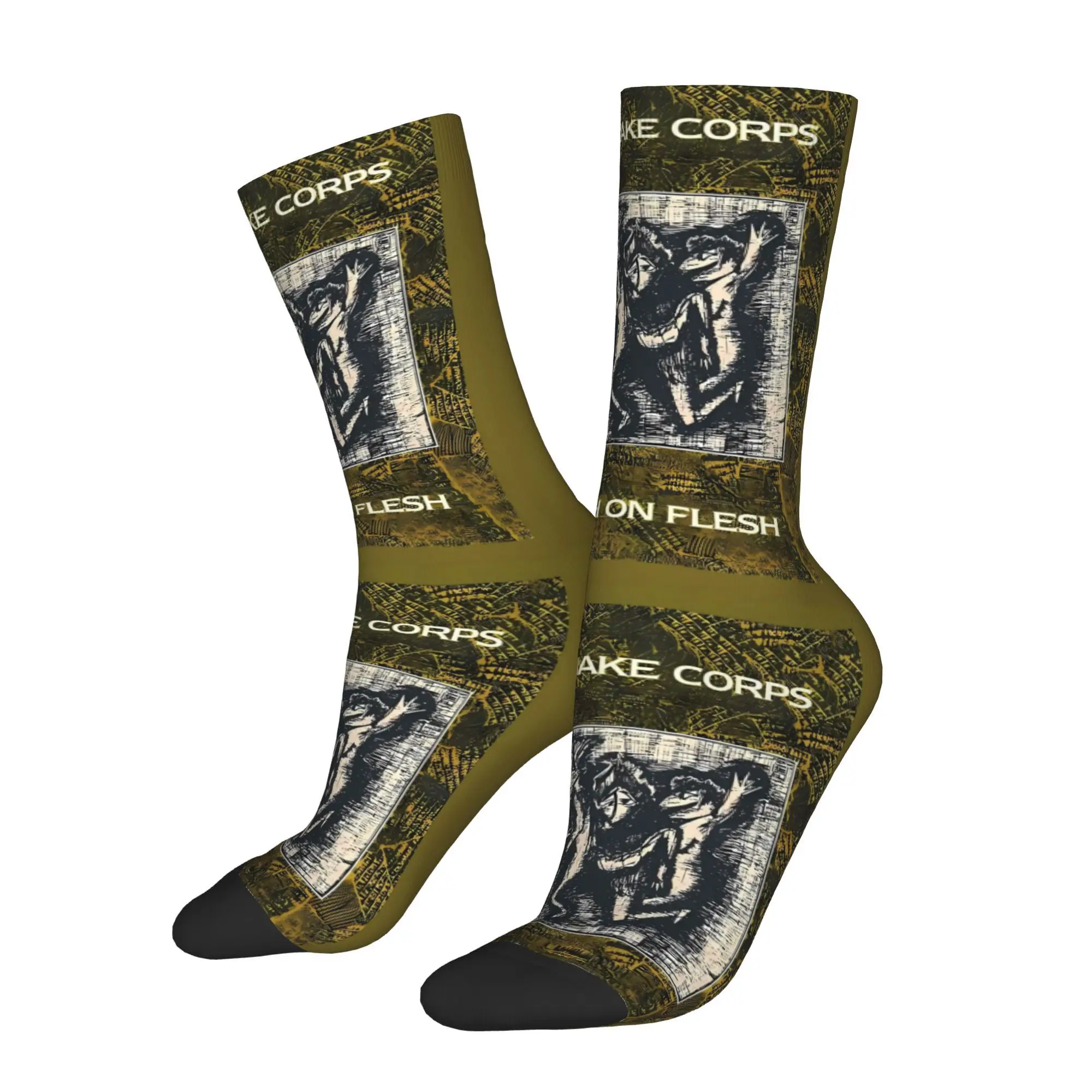 

Винтажные мужские носки The Snake Corps Flesh On Flesh, музыкальная группа, унисекс, хип-хоп, забавные носки с принтом, подарок
