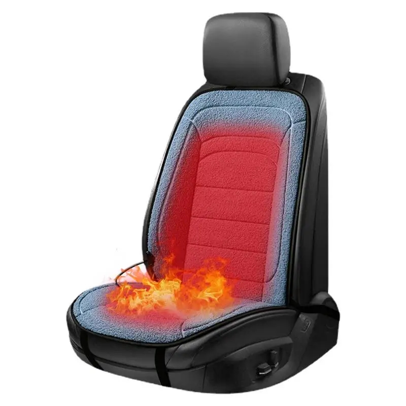 Winter Cars Heated Seat Covers 12V Auto Heating Car Seat Cushion With Backrest Fast Heating Seat Pad For Car Accessories