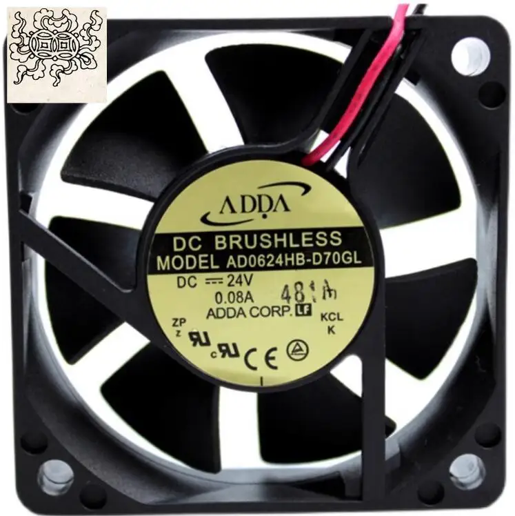 

Ltsf For ADDA AD0624HB-D70GL DC 24V 0.08A 60x60x15mm 2-Wire Server Cooling Fan