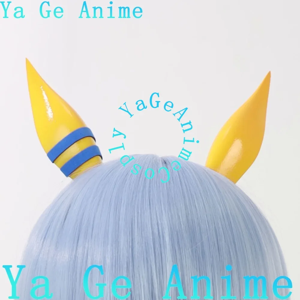 Uma Musume Pretty Derby Case معجزة شعر مستعار تأثيري مع ذيل ألعاب أنيمي هالوين كرنفال حفلة الشعر الاصطناعية مقاومة للحرارة