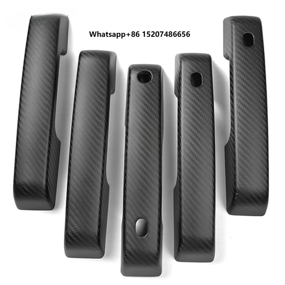 For 2021 2022 2023 2024 Carbon Fiber Exterior Car Side Door Handle Shells 4 & 2-Door Body Kit Cover Trim Accessories