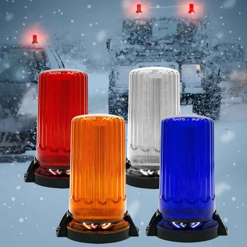 EGFirtor Warning Flash Beacon Light Sensor Emergency Indication LED Lamp 8W Car Rotating Traffice Safety Light Magnet Ceiling