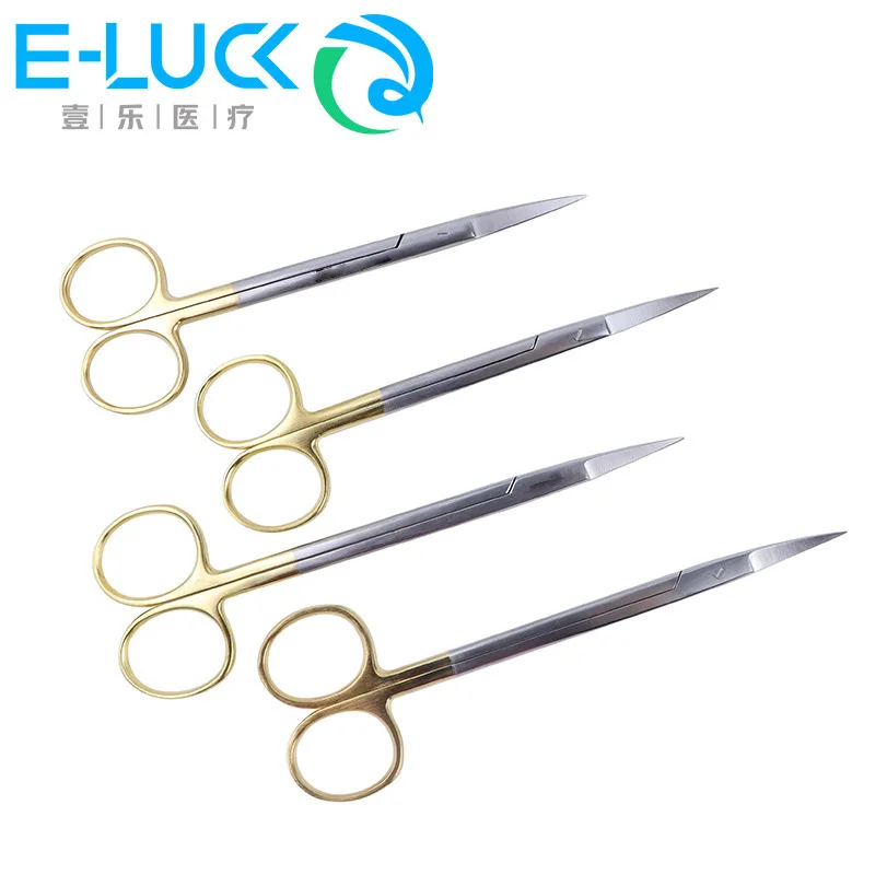 1Pcs Dental Surgical Scissors 14/16cm Stainless Steel Odontología Dental Tools Straight/Curved Operating Scissors  Durable