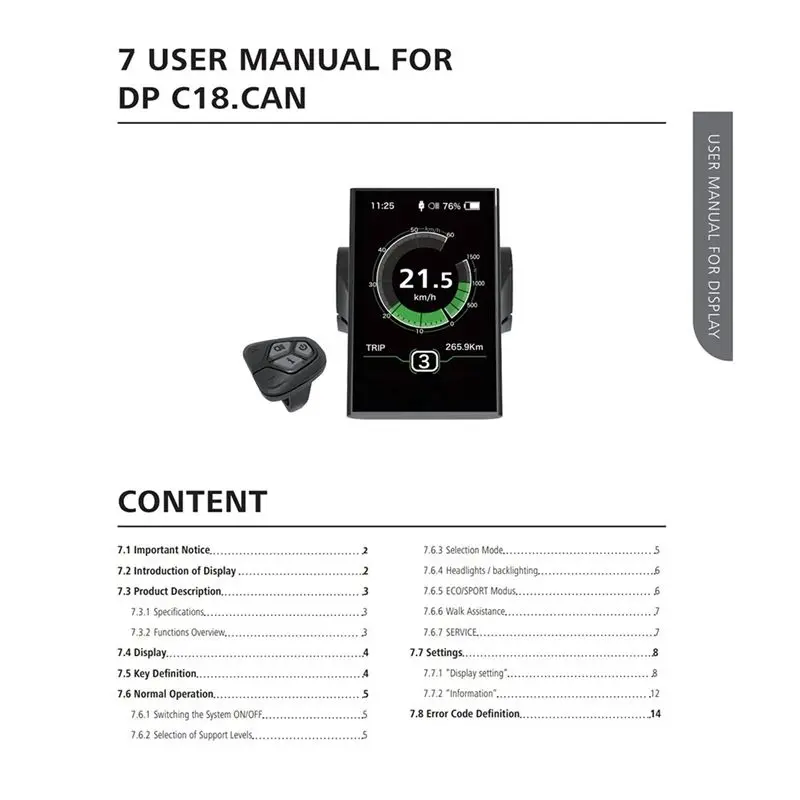 Classy-For Bafang DPC18 CAN Canbus Display For Bafang M500 M600 M510 M820 Mid Drive CAN Protocol Motor With Plug