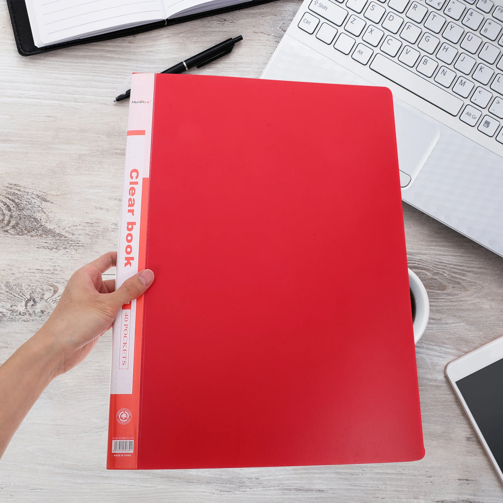 

Information Booklet Folders with Front Clear Pocket Combination Page Protectors Paper Filing Pp Office File