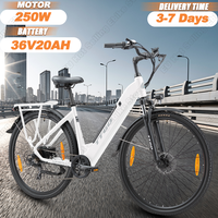 TTGO HZ-28ST Electric Bicycle 250W Motor 36V 20Ah Lithium Battery City Travel aldult Electric Bike 28 Inch Tires Commuter EBike