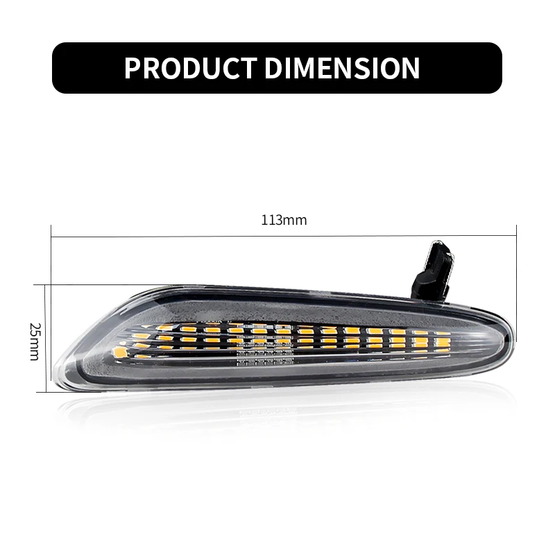 Sequential Flashing LED Turn Signal Side Marker Light For BMW E60 E61 E90 E91 E87 E81 E83 E84 E88 E92 E93 E82 E46 1 3 5 series