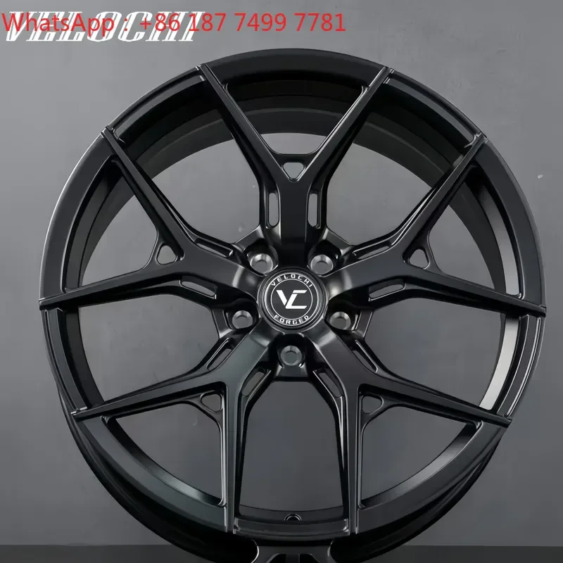 VLC Custom Lightweight Design 17-24 Inch Alloy Rims Matte Black 5 Split Spoke Monoblock Forged Wheels for C E CLA