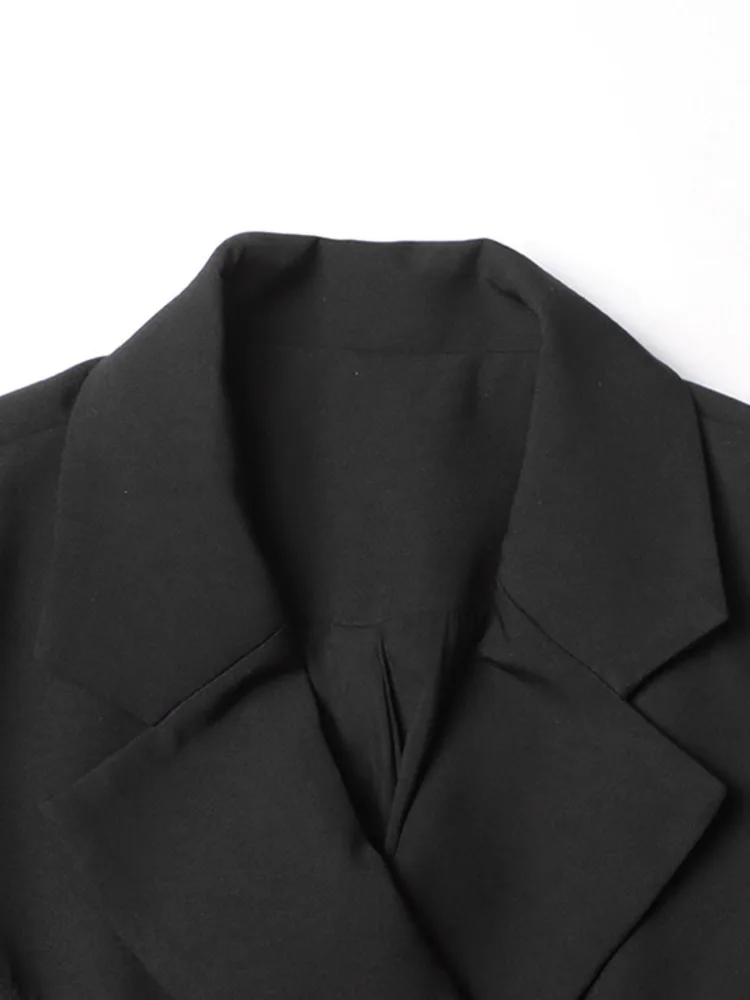 ZMEENNA بياقة مدببة وأكمام طويلة بلون سادة للنساء موضة ربيع 2025 معاطف أنيقة للسيدات سترات علوية ZM527