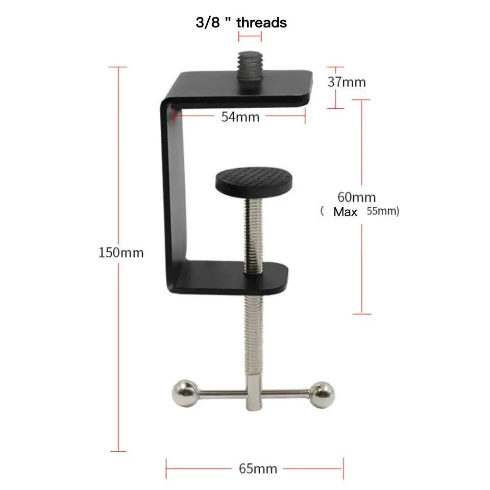 ميكروفون الجدول المشبك 3/8 "المسمار الموضوع مكتب تصاعد المشابك ميكروفون ملحق لميكروفون تقف أو أوزة الرقبة الصوت المرحلة DJ