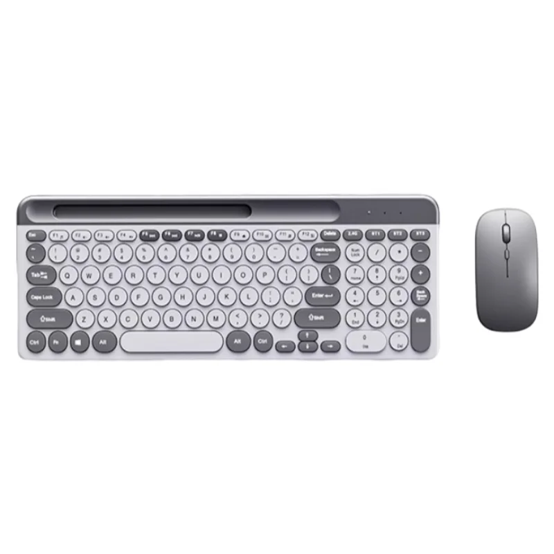 

MiFuny Low Profile Keyboard and Mouse Set Wireless Bluetooth Portable Custom Mute Office Keyboard for PC Computer Laptop Tablet
