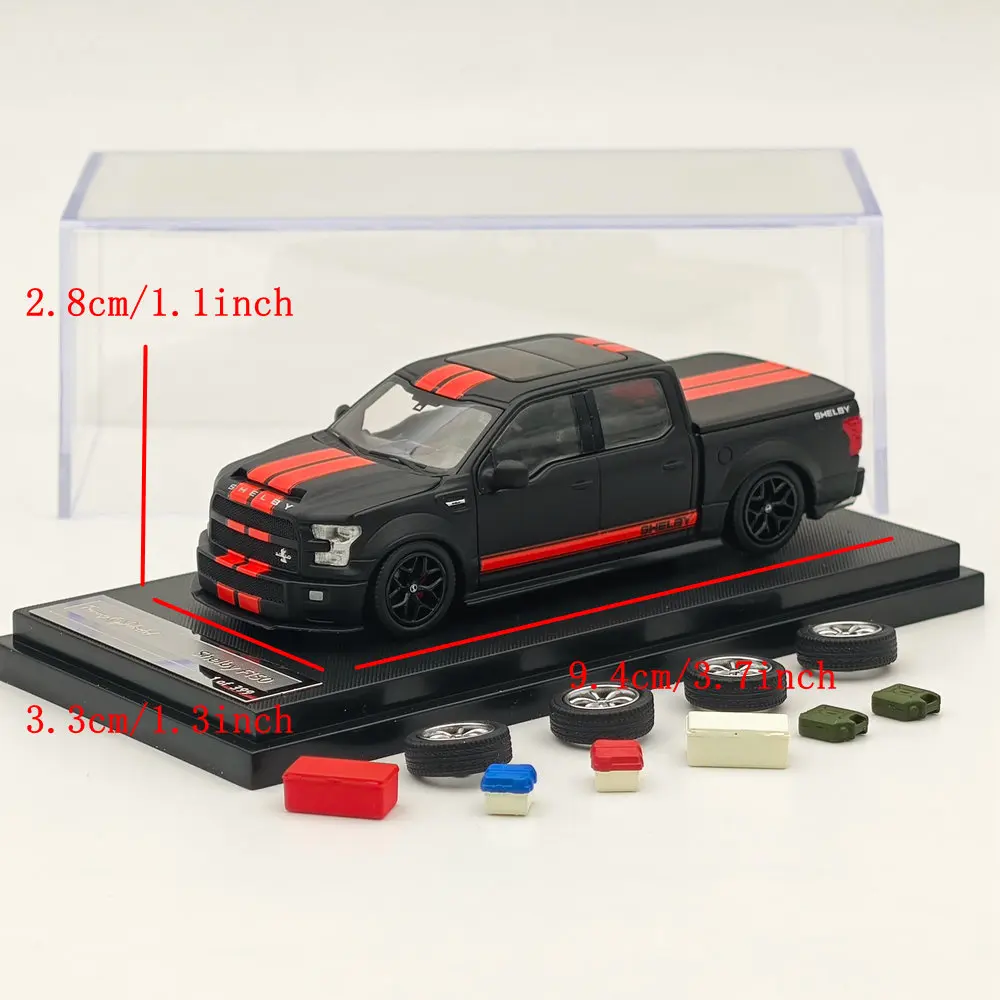 Modelo engraçado 1/64 para shelby f150 shelby super captador preto modelos fundidos carro coleção limitada brinquedos automotivos presente