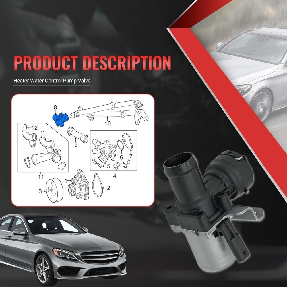 

2712030164 Клапан управления отопителем двигателя 2012-2015 для Mercedes-Benz C250 W204 C204 SLK250 R172 1.8L V30771022 271 203 01 64