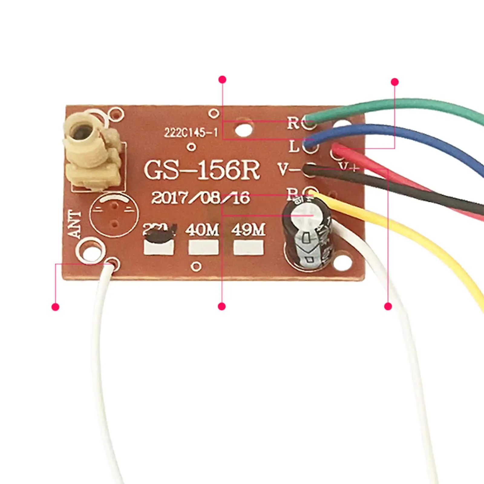Control remoto con receptor, accesorios de placa de circuito, pieza de repuesto RC para modelo RC, accesorios de piezas de repuesto DIY