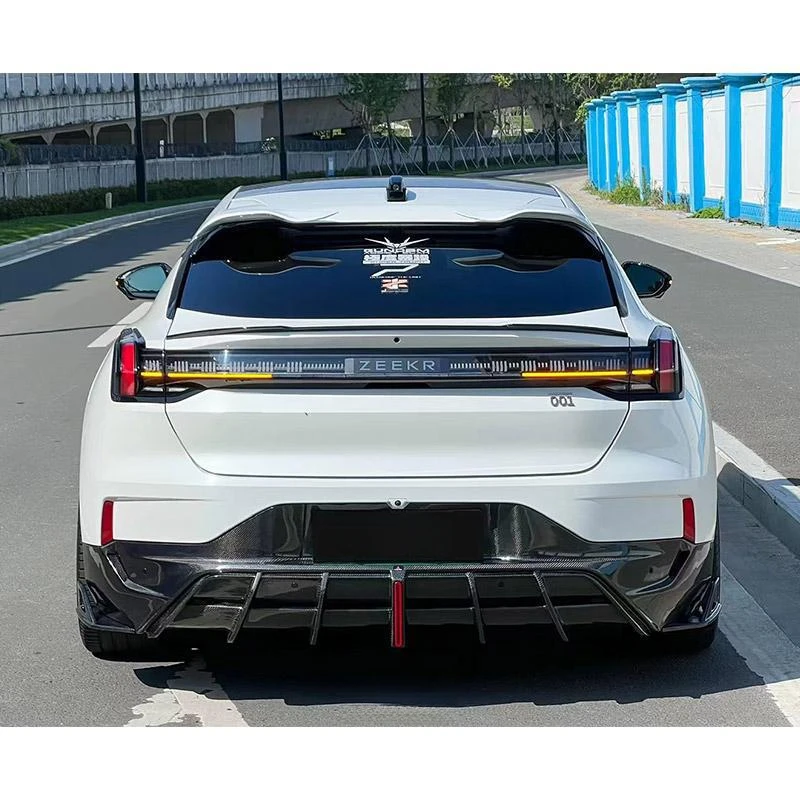 مناسبة لـ 001 ألياف الكربون الجانب الأمامي تنورة الشفاه ZEEKER 001 الخلفي سبويلر مصباح إرشاد AE #4