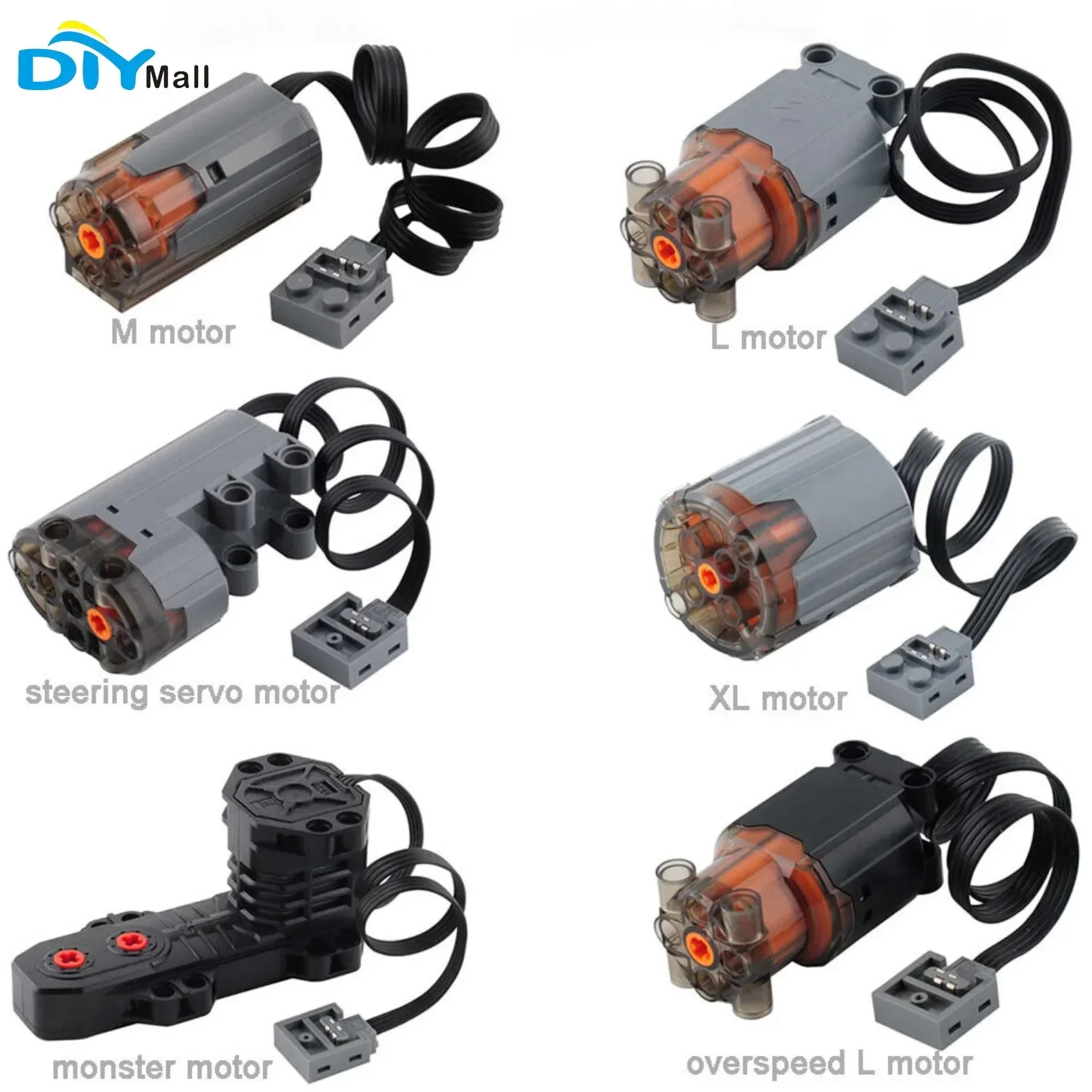 

High Speed Servo Motor M L XL Buggy Motor MOC Power Functions Techincal Blocks Parts 8883 88003 99012 88004 5292