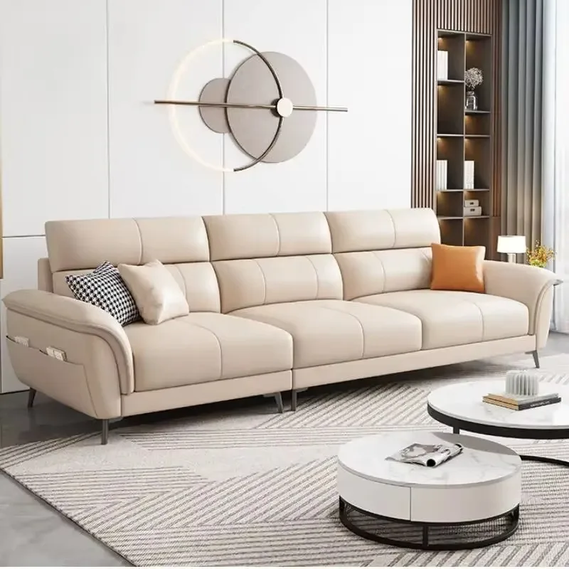 

Large Wood Beige Sofas 3 Seater Waterproof Design Sponge Daybed Living Room Sofas Lounges Frames Divano Moderno Home Furniture