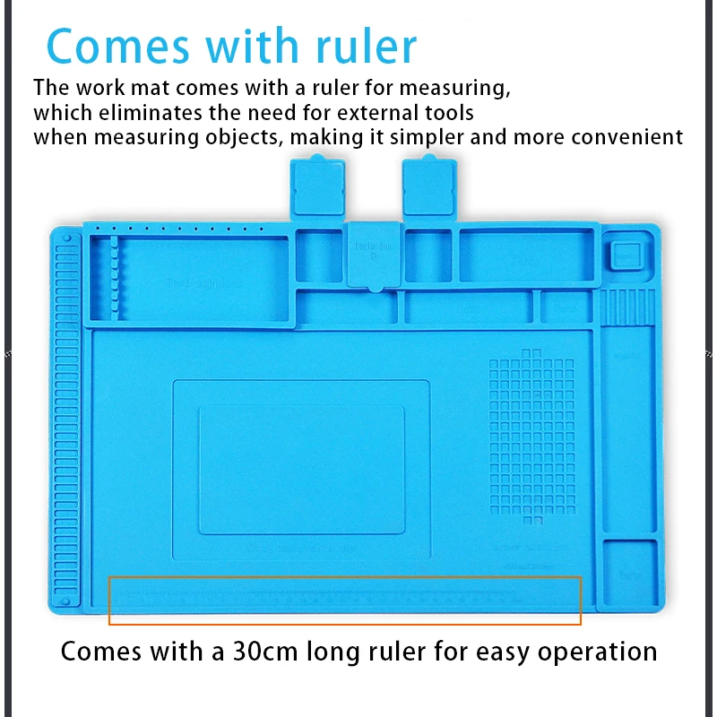 Repair insulated mat for mobile phones and computers, multifunctional silicone pad, soldering tool workbench mat