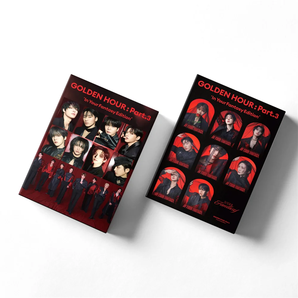 Kpop ATEEZ GOLDEN HOUR Part.3 Boxed Card 55pcs/Set High Quality HD