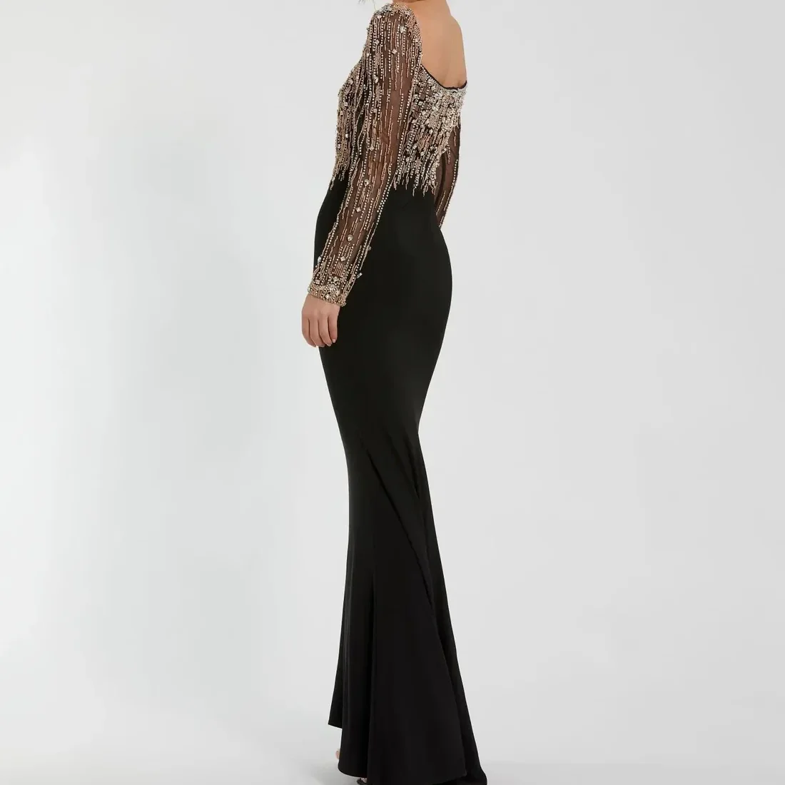 Классические вечерние платья с квадратным воротником и блестками, с длинными рукавами и русалкой, вечерние платья для дня рождения, выпускного вечера по индивидуальному заказу