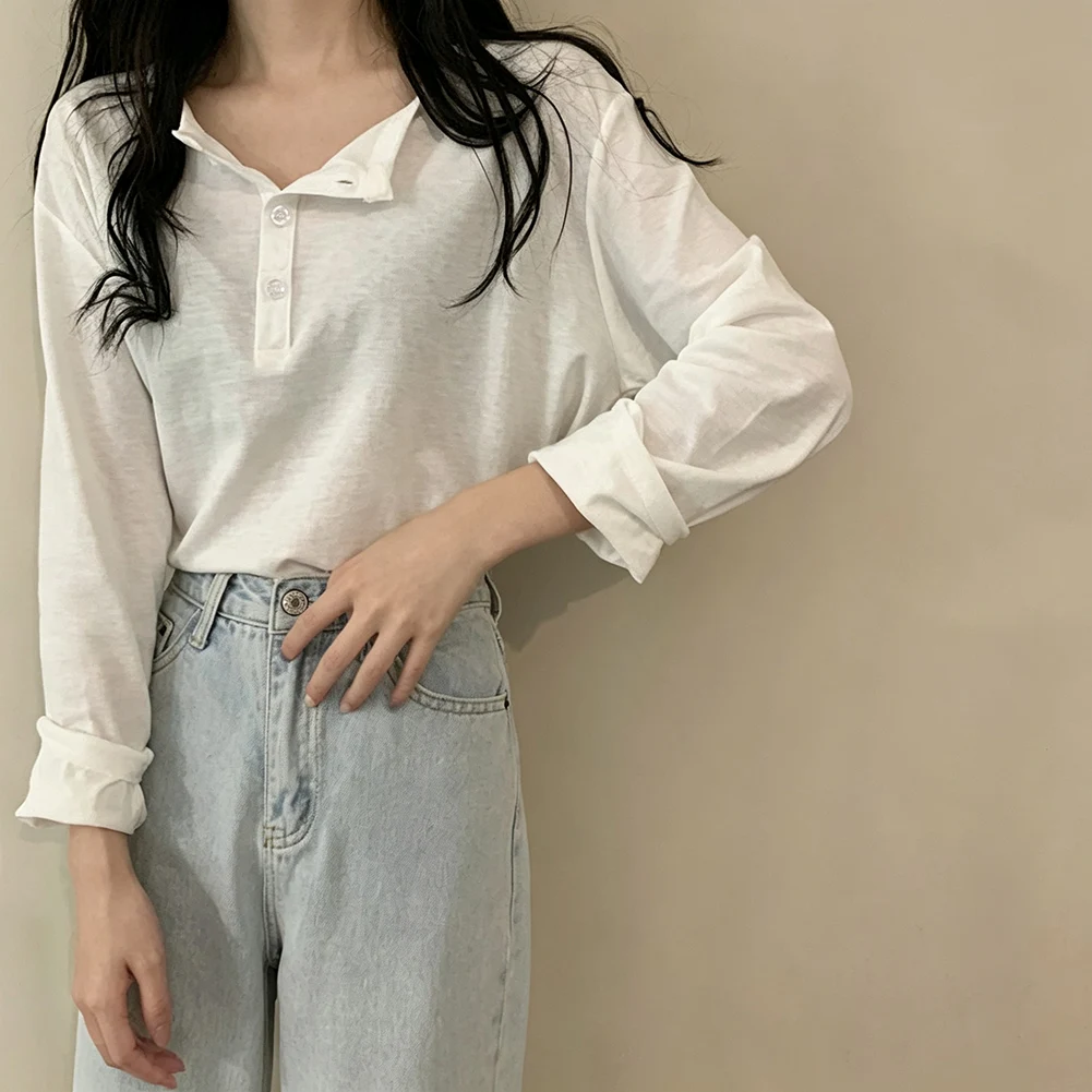 Polyester Solid Color Long Sleeve for t Shirt for Women Regular Length Medium Elasticity for Vacation Beach Cycling Holiday
